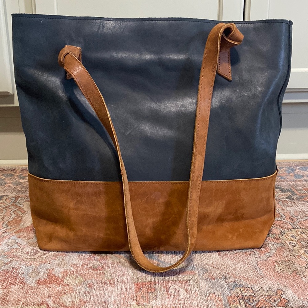 Able Black and Brown Tote Bag